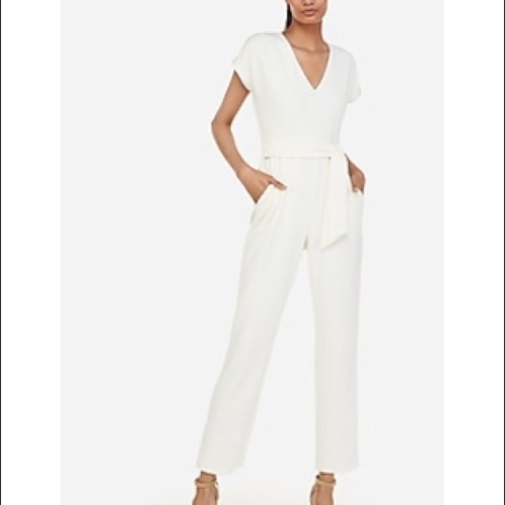 Express White Jumpsuit
